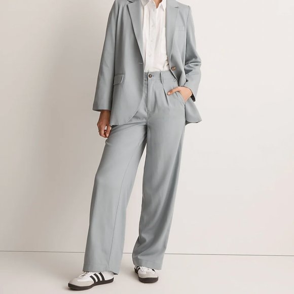 NWT Madewell Petite Neale Straight-Leg Pant in Drapeweave / PETITE 00 - Picture 1 of 11